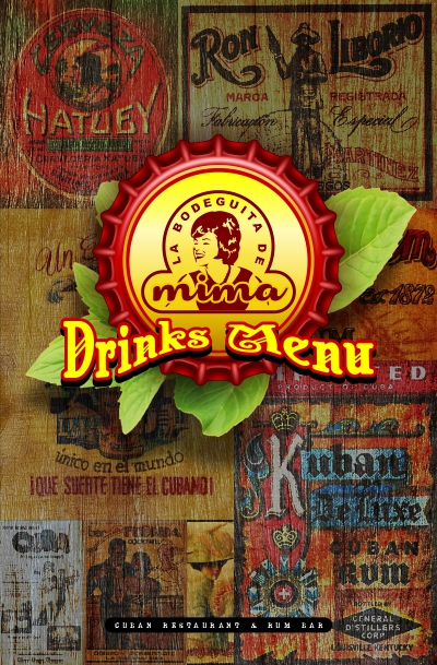 La Bodeguita de Mima - Drinks Menu Cover